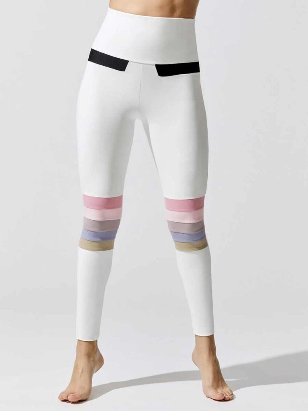 Women's PORT DE BRAS Moto Rainbow Legging Size S